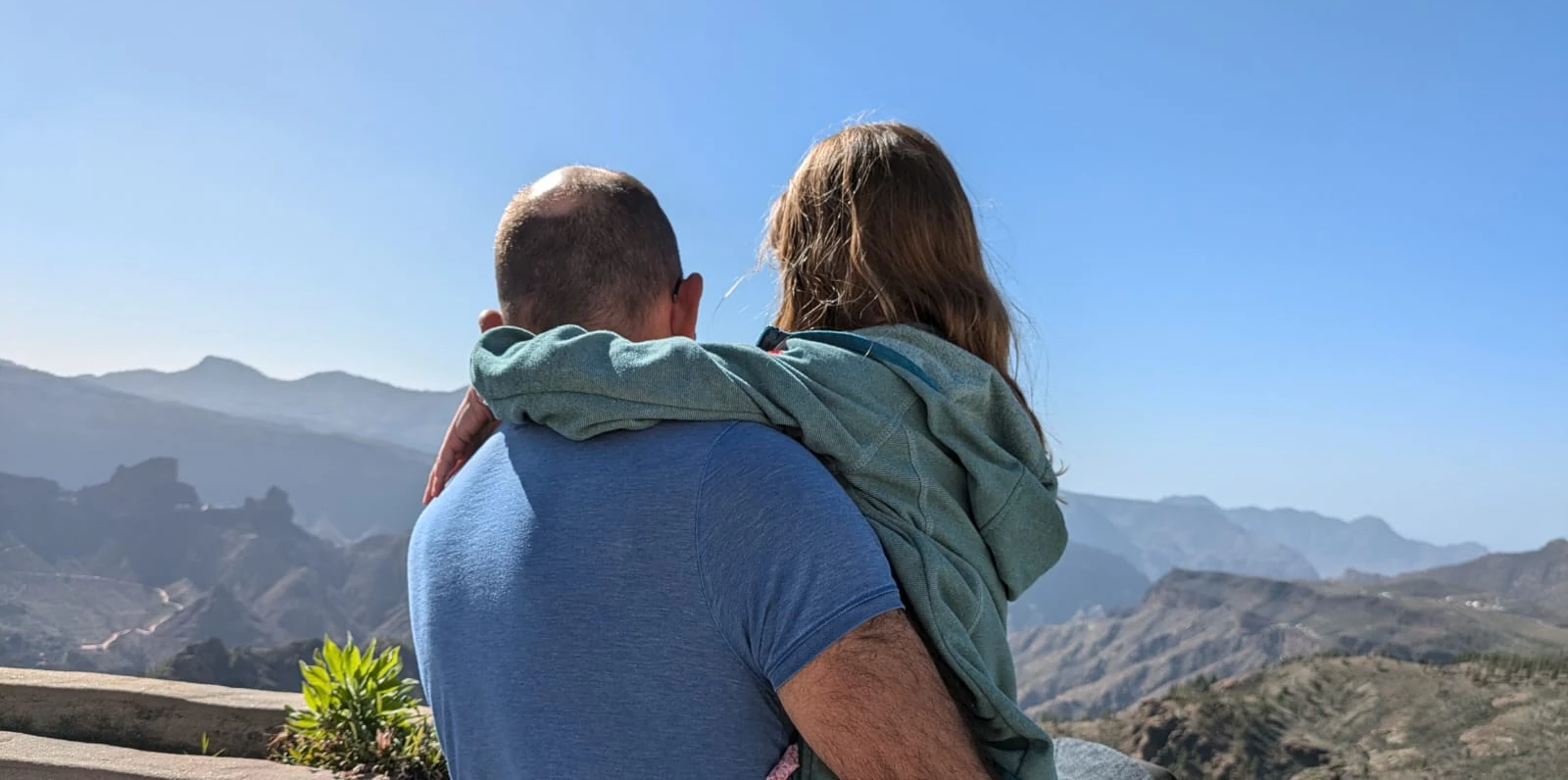 Christian with his daughter on vacation